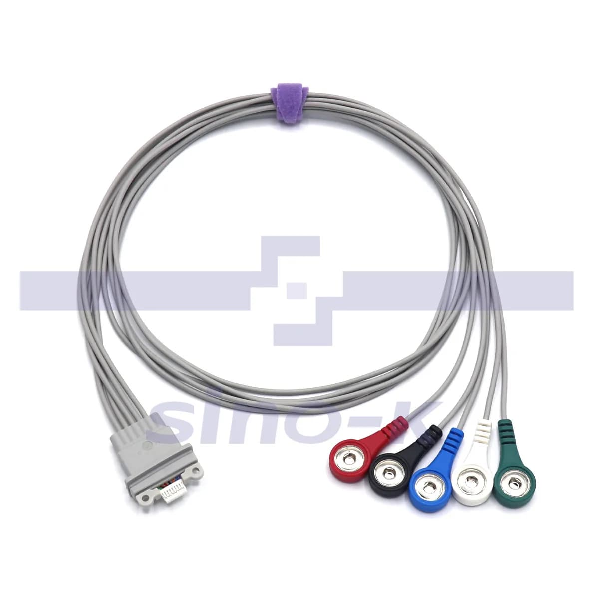 Hillers FD5 AR4 AT12 Plus Compatible Ambulatory ECG Cable 5 Lead Snap