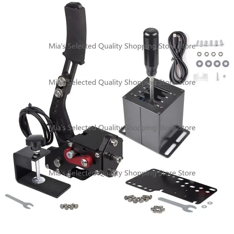 High Quality Brake System 16Bit Hall Sensor Usb Handbrake Sim with Gear Shifter 7+R for Racing Games G25/27/29 T300 T500
