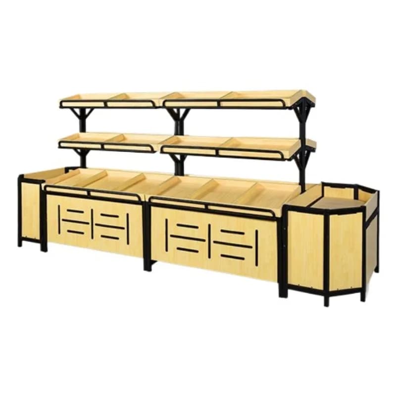 Wood Fruit Store Cabinet Fruit Shelf Nakajima Bulk Cabinet Snack Cabinet Supermarket Shelf y