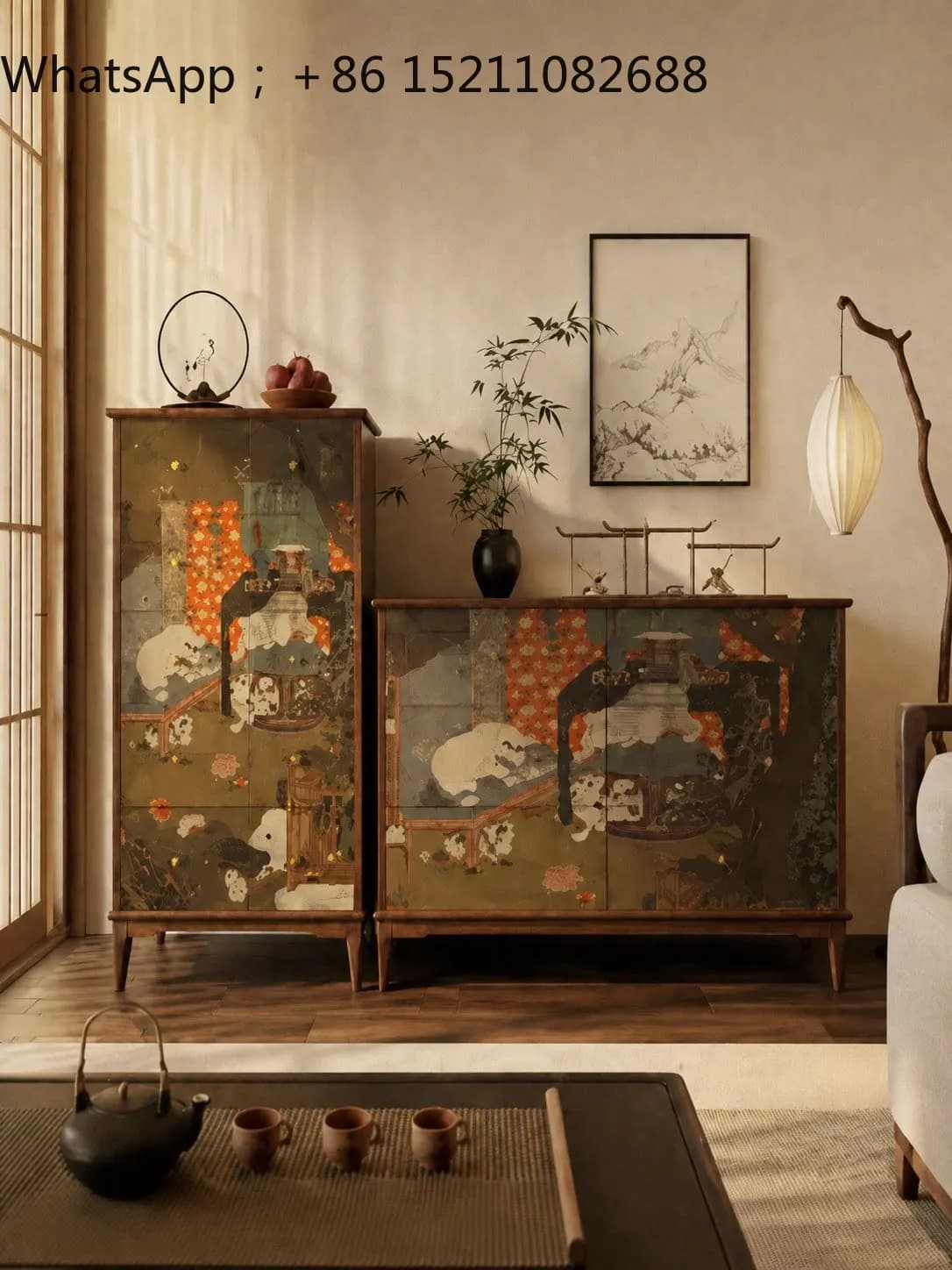 SCY solid wood painted five or six chest cabinets, antique living room storage, entrance cabinet, drawer, wall cabinet