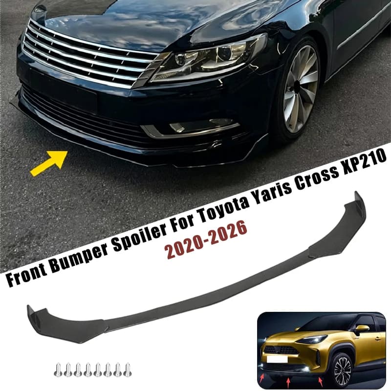 Sport Front Bumper Splitter Spoiler Lip For Toyota Yaris Cross XP210 2020-2026 5Pcs Adjustable Sectional Car Tuning Body Kit