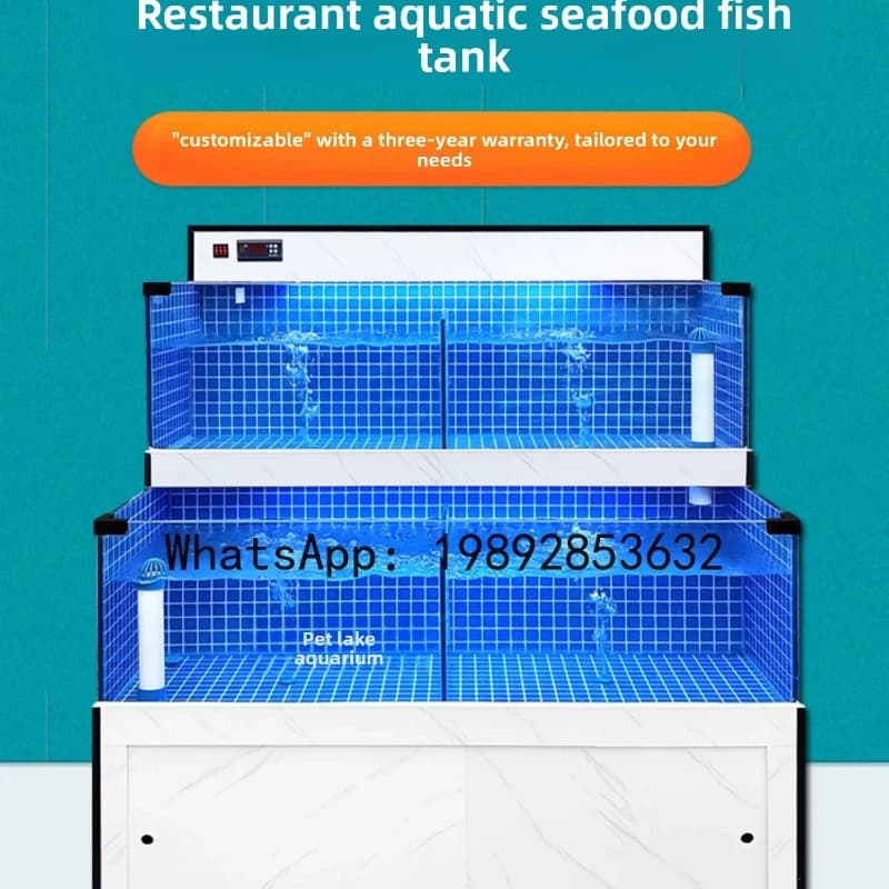 XLL Supermarket Fish Tank Commercial Seafood Shellfish Pool Restaurant Dedicated Refrigeration Integrated Shellfish Fish Pool