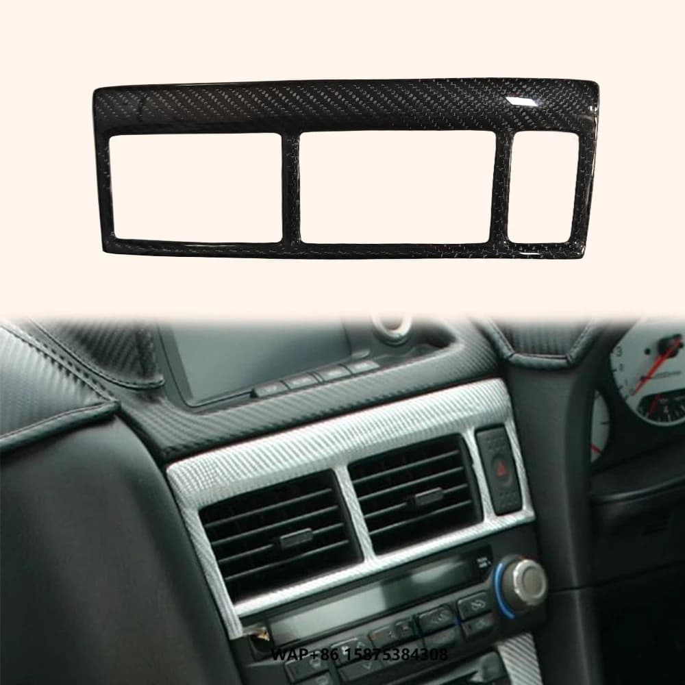 For Skyline R34 GTR (RHD Only) Carbon Fiber Air Con Surround Cover Stick-On Car Interior Parts Kit