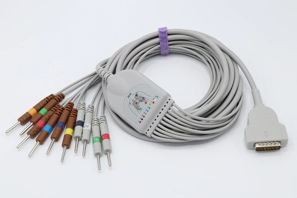 MAC Series compatibele 3.5m 10-Lead Integrated ECG Cable AHA/IEC