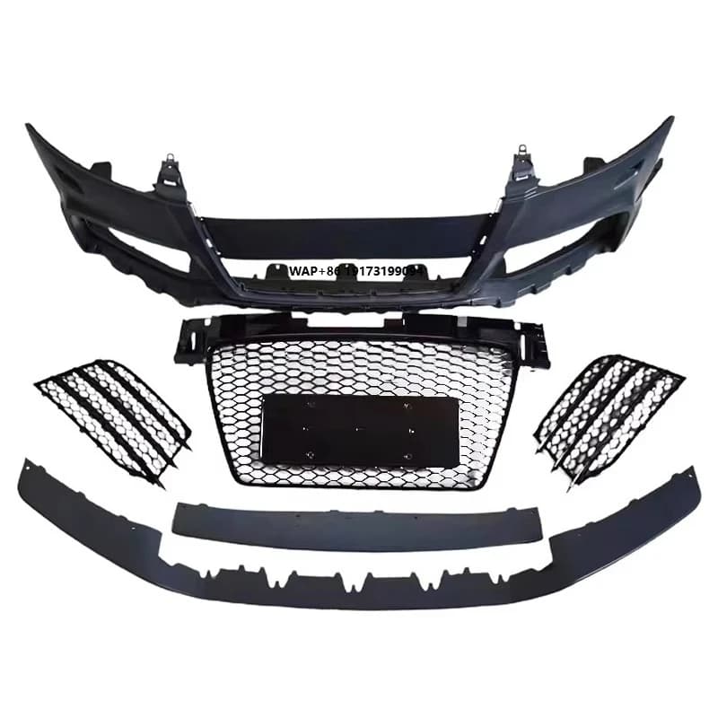 Carbon Fiber Body Kit Bodykit Car Bumper Front Fenders Rear Bumper Exhaust Tips Roof Wing Engine Cover for TT