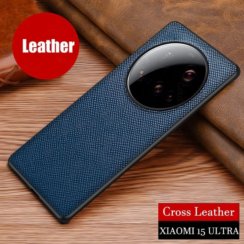For Xiaomi 15 Pro Cross Leather Phone Hard PC Case For Xiaomi Mi 13 Pro 12S 11 15 Ultra 14 Pro Soft TPU Bumper Protective Cover