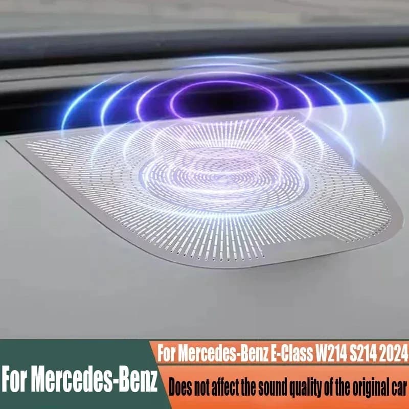 For Mercedes-Benz E-Class W214 S214 2024 stainless steel dashboard horn cover automotive interior modification supplies