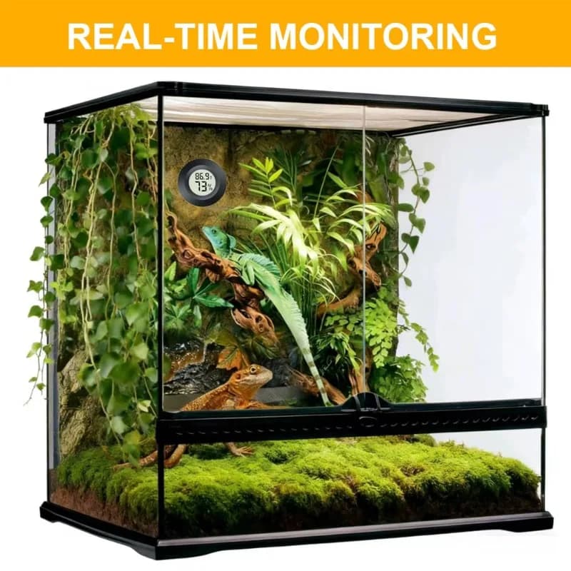 6 Pack Hygrometer Thermometer Digital Humidity Meter Indoor/Outdoor Humidity Monitor Reptile Thermometer for Greenhouse Humidors