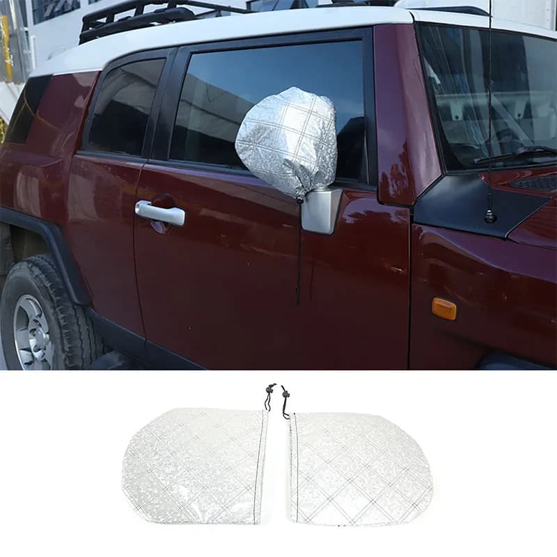 Car Rearview Mirror Protective Cover for Toyota FJ Cruiser 2007-2021 Composite Material Frost-Proof Snow-Proof Reflector Cover