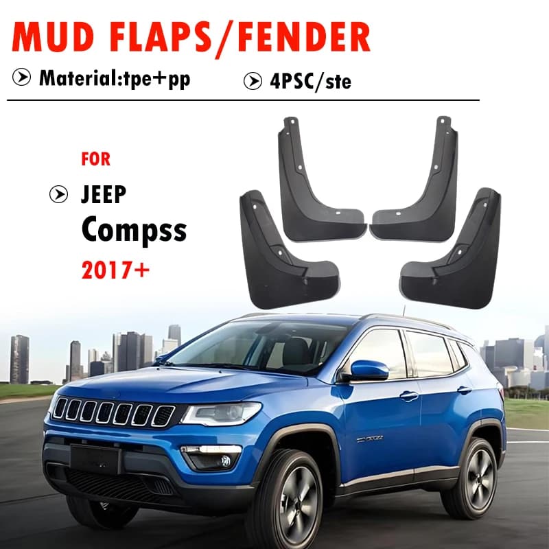 FOR JEEP Compss Mudguard Fender Mud Flap Guards Splash Mudflaps Car Accessories 4pcs 2017 2018 2019 2020 2021 2022 2023 2024+