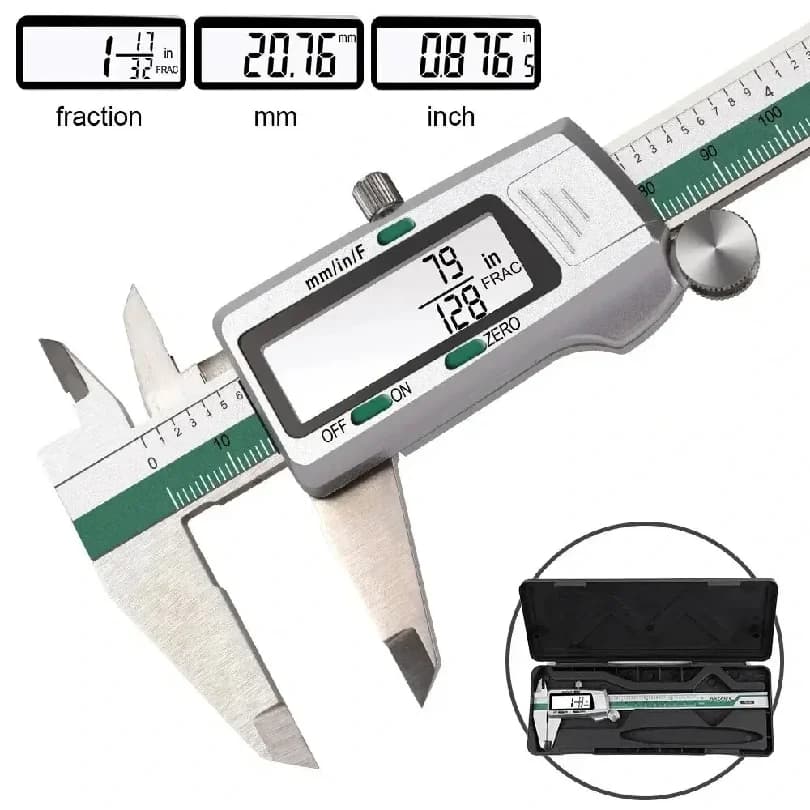 ET50 Digital Stainless Steel Caliper 6-Inch 150mm Fraction/MM/Inch Measure Electronic Vernier Caliper 0.01mm High Precision