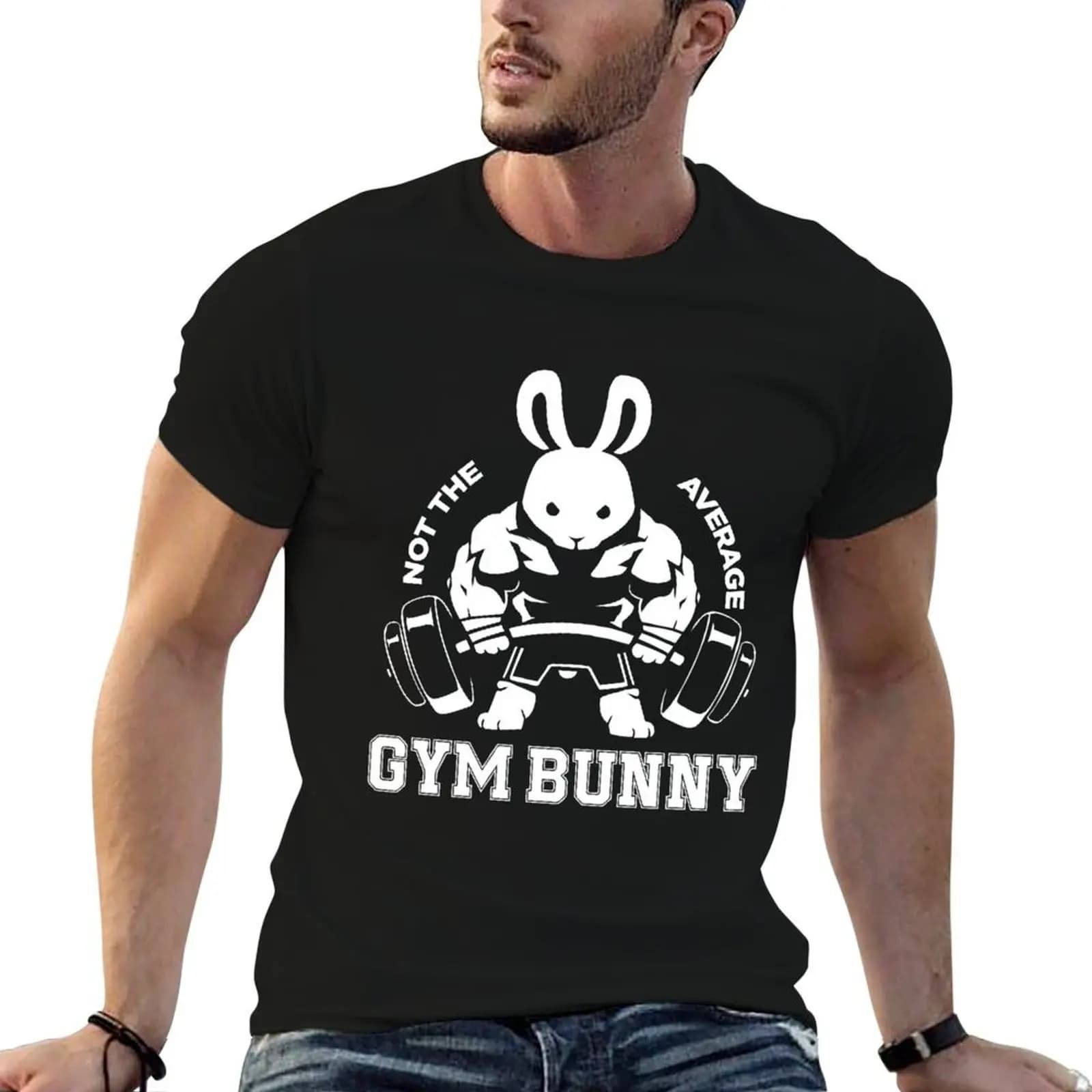 Not the average GYM BUNNY T-Shirt Personalized t-shirt quick drying men clothes