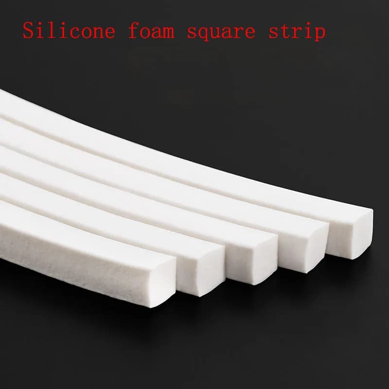 Square Silicone Foam Sealing Strip White Square Decorative Seal Door and Window Washer Length 1M 3M 5M