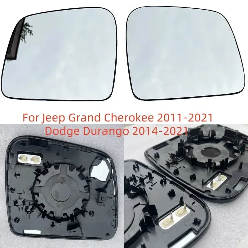 Heated Side Rearview Mirror Glass Fit for Jeep Grand Cherokee 2011-2021 & Dodge Durango 2014-2021