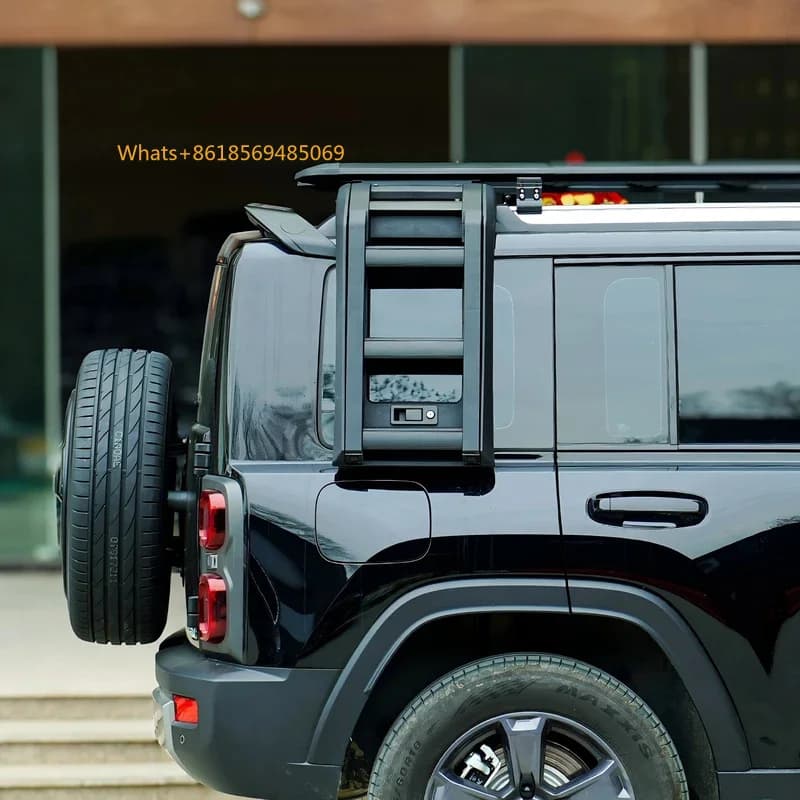 Offroad Aluminum Climb Ladder Car Part Auto Accessories 4x4 Side Ladder Rack  Menglong Side Ladder 2022 2023
