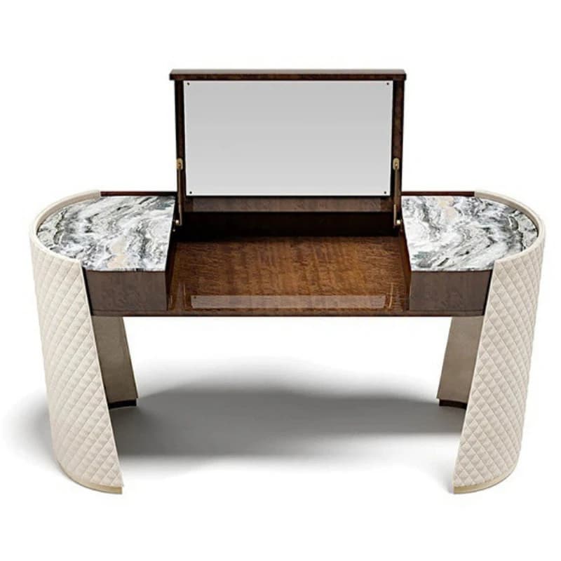 Makeup table, light luxury hard bag dresser small apartment model room marble flip design