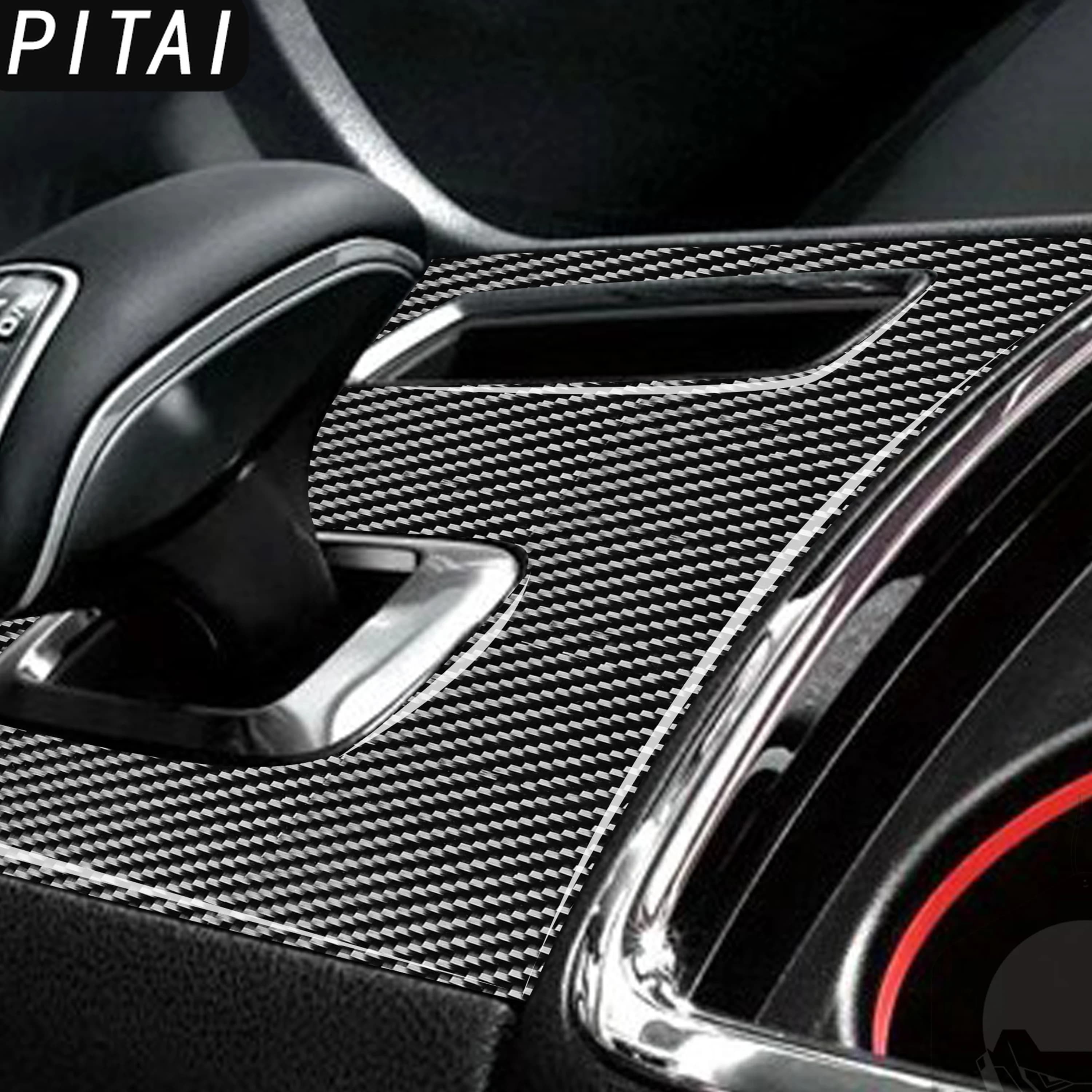 For Dodge Charger SXT SRT8 2011-2014 Carbon Fiber Gear Shift Box Panel Trim Strips Car Interior Accessories Decoration Sticker