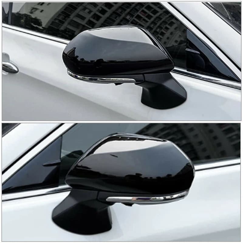 New Gloss Black Car Side Door Mirror Covers ABS Carbon Rearview Accessories Trim For Toyota Camry 2018 2019 2020 2021 2022