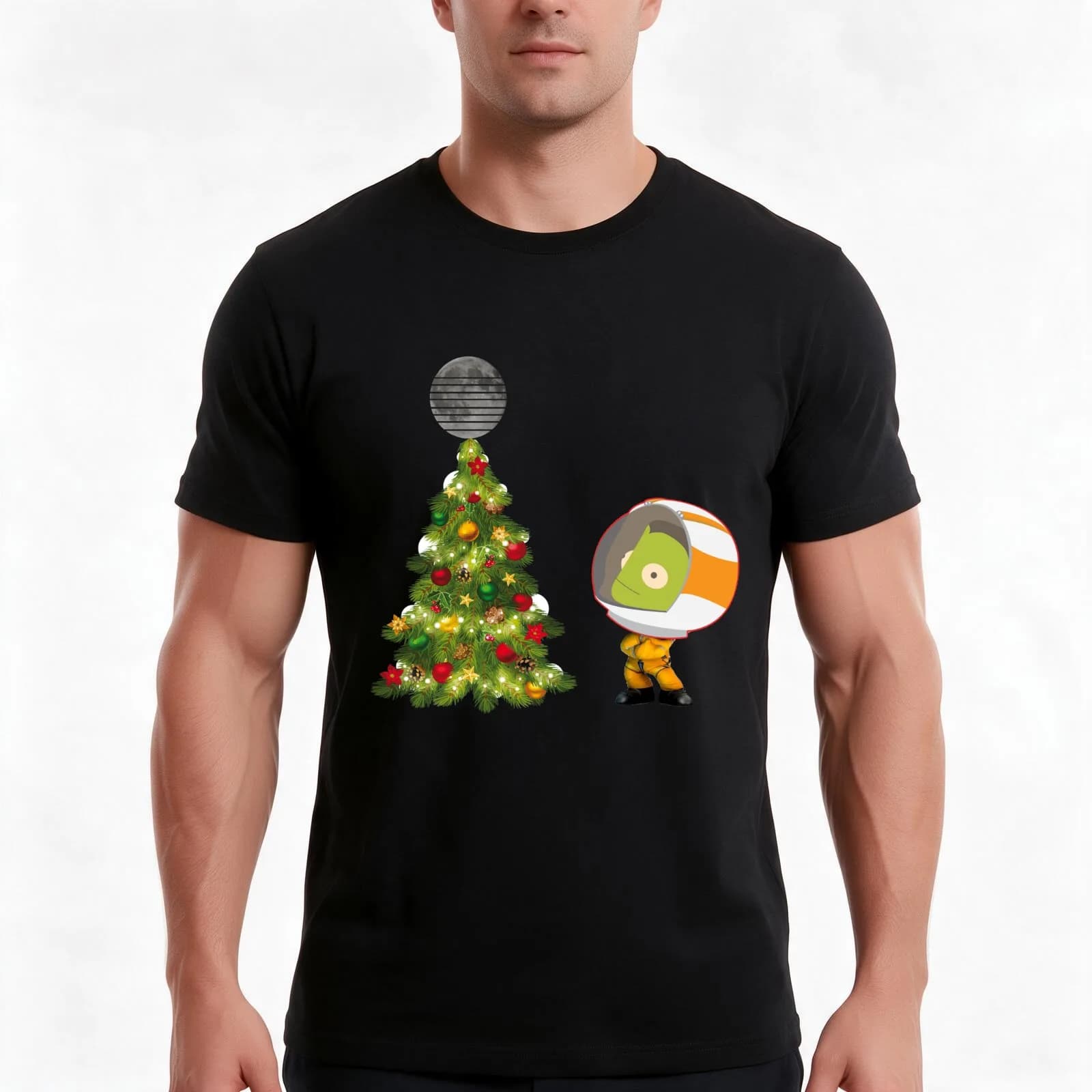 hello Christmas , merry Christmas , kerbal spacecraft program , new Year gift christmas T-Shirt, Summer Casual Cotton Tee