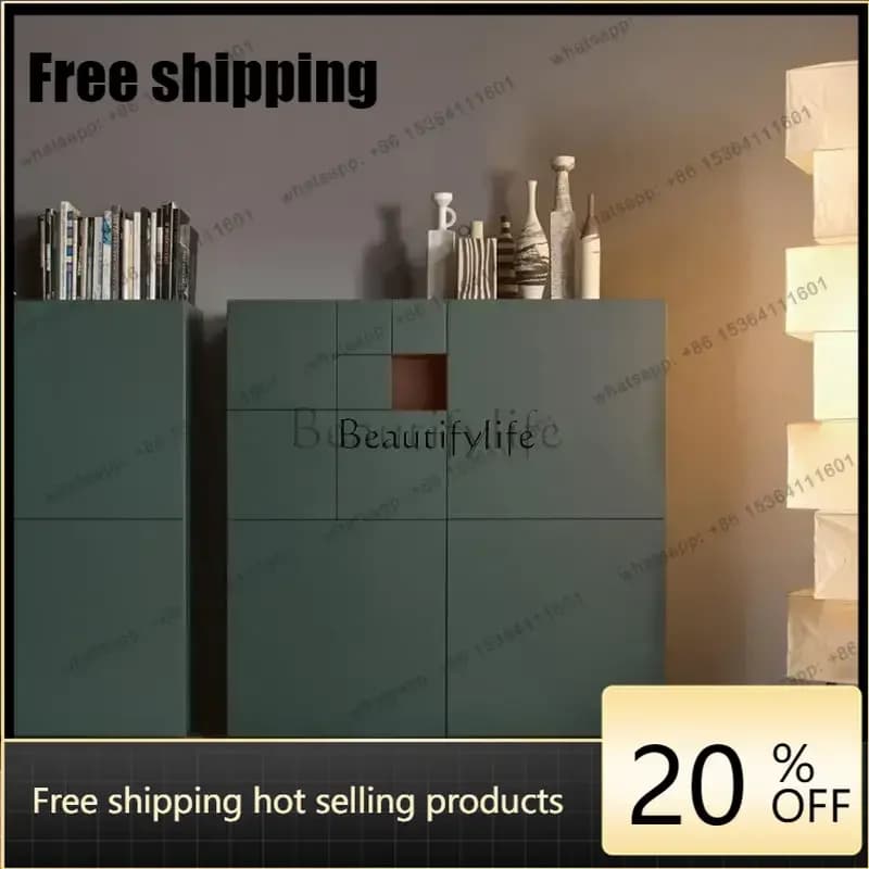 HJ Italian minimalist paint porch cabinet restaurant tea cabinet