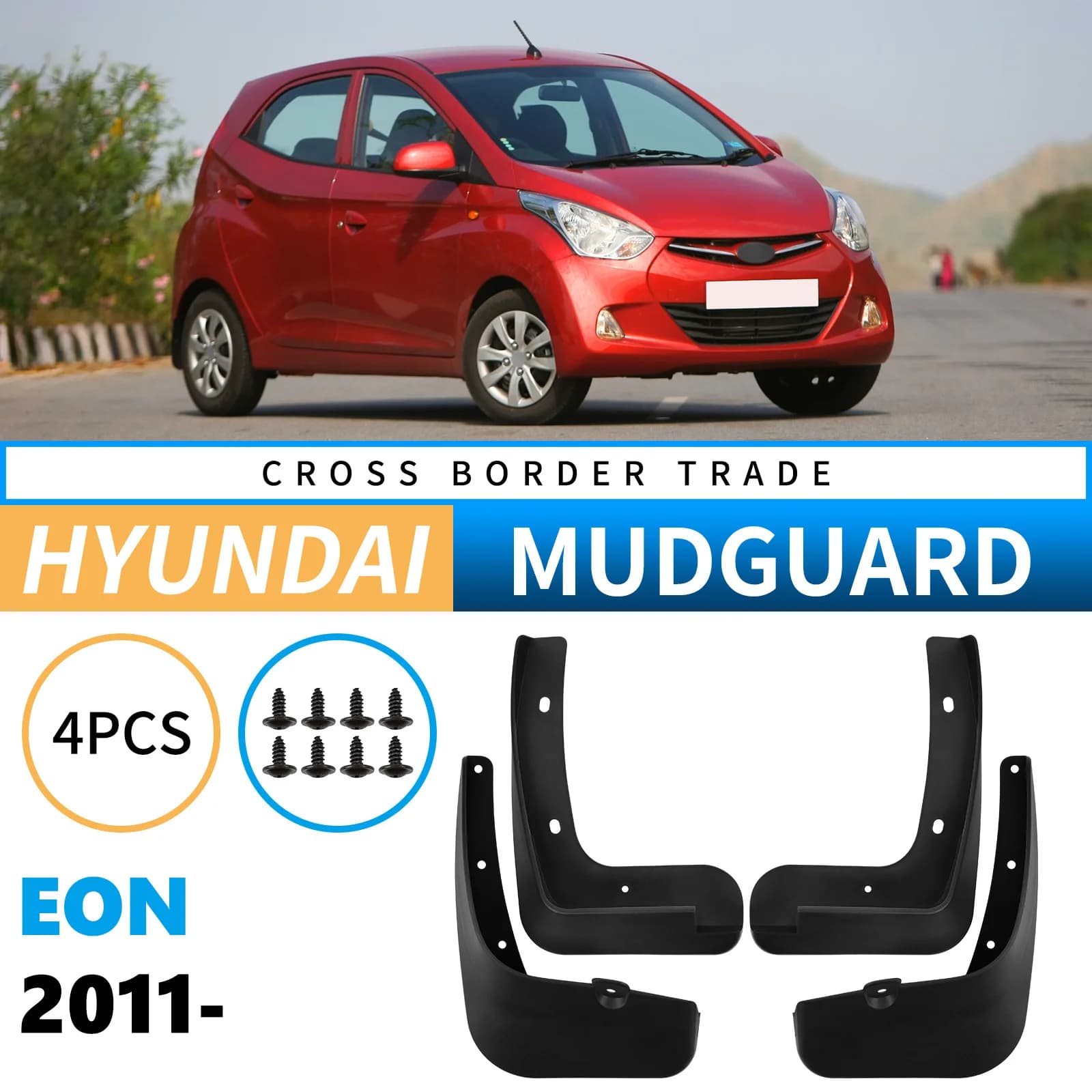Mud Flaps For Hyundai Eon 2011-2025 MudFlaps Front Rear Mudguards Car Accessories
