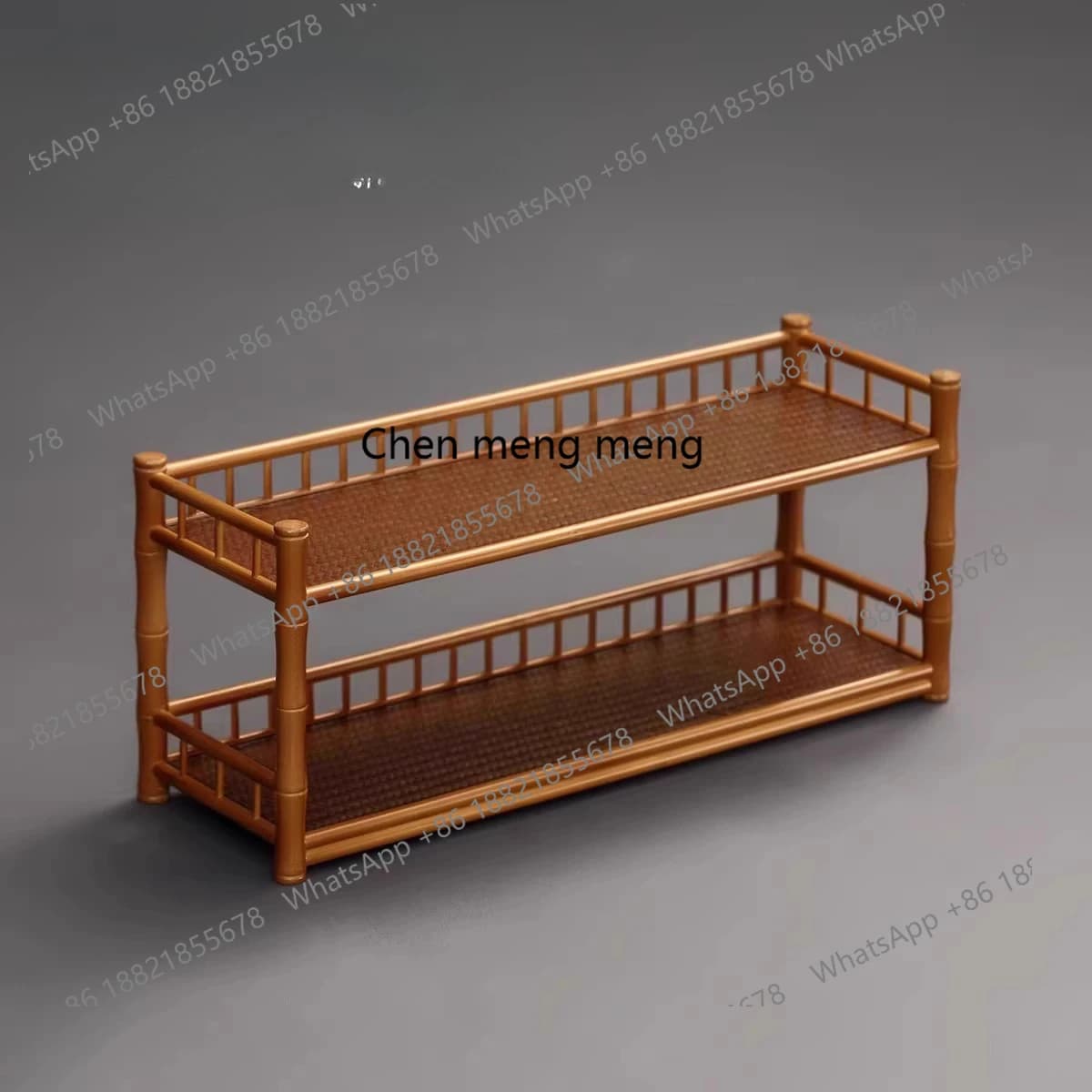 Teacup rack, tea set storage rack, two-layer purple sand display rack