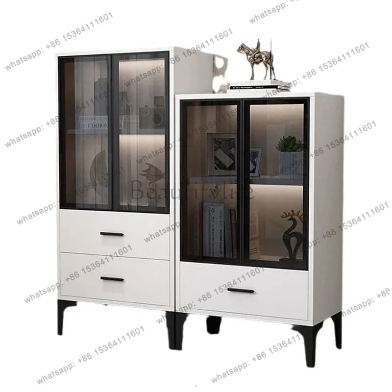 Sideboard Cabinet Modern Minimalist Dining Room Wall-Mounted LightLiving Room Multi-Functional Display Storage Cabinet