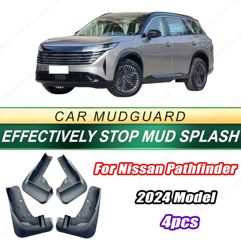 For Nissan Pathfinder 2024 Model 4PCS Front Rear Mud Flaps Splash Guards Fender Mudguards Auto Accessories