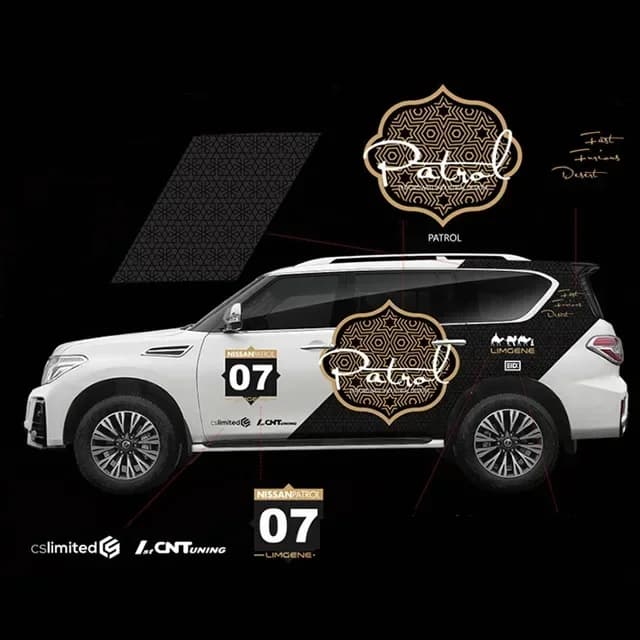New design!Limgene style Car sticker for Nissan Patrol y62 Armada Car body sticker
