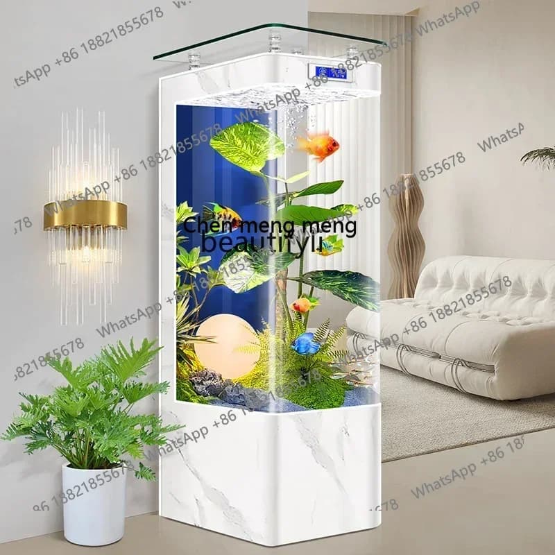 ss cn8350 ss 8350 Straight Curved Integrated Fish Tank TV Cabinet Vertical Small and Medium-Sized Floor Intelligent Aquarium