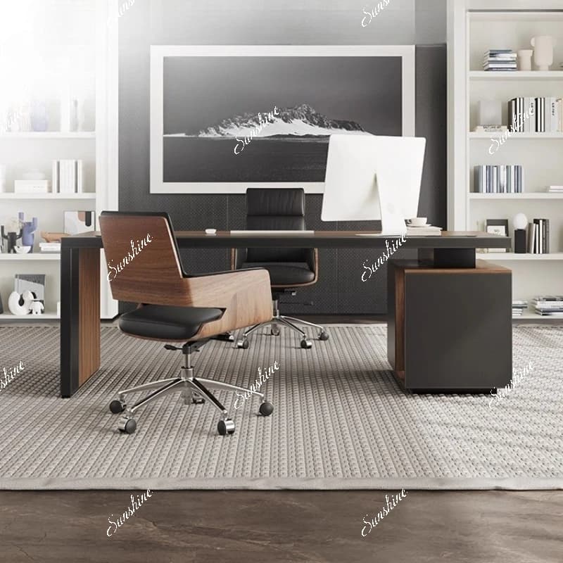 Medium-sized solid wood computer desk bedroom home office rectangular writing workbench
