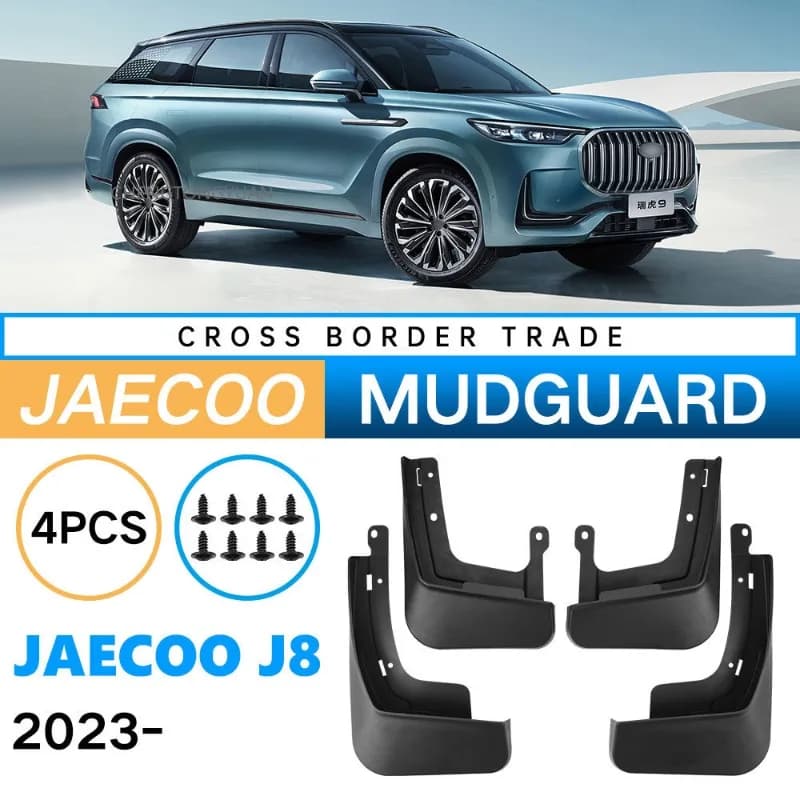 Mud Flaps For Jaecoo J8 2024 Tiggo 9 2023 2025 MudFlaps Front Rear Mudguards Car Accessories