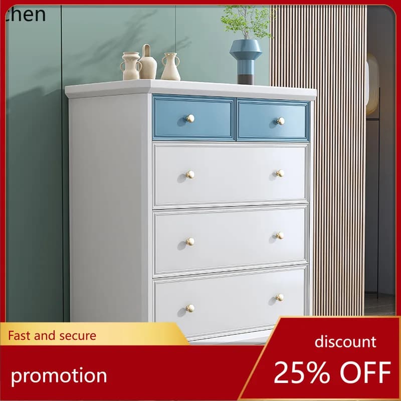 ZML Solid Wood Chest of Drawers Bedroom Storage Living Room Storage Furniture Cabinet