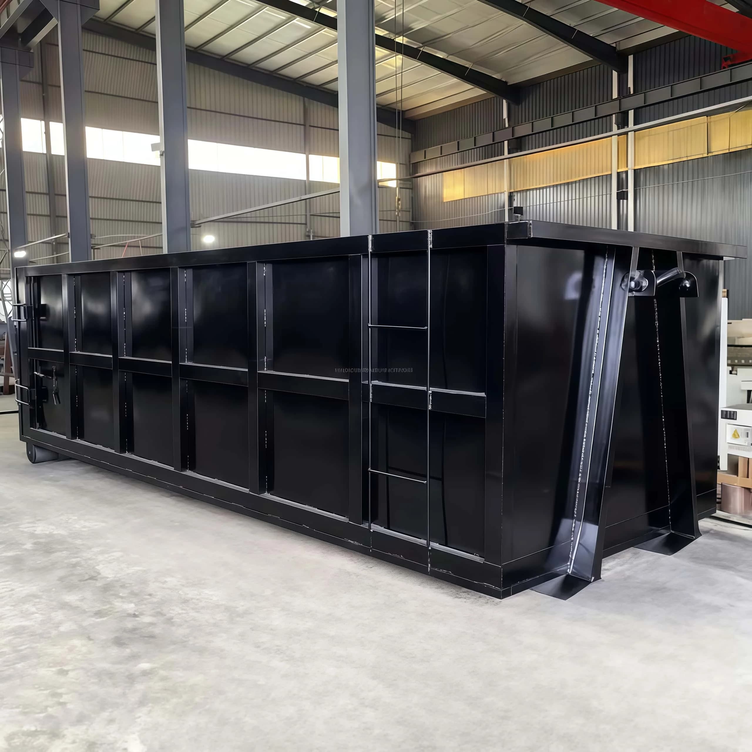 XINTUO Custom Color Logo Hook Lift Bin Heavy Duty Hook Lift Dumpster Q235 Steel Waste Container for Construction
