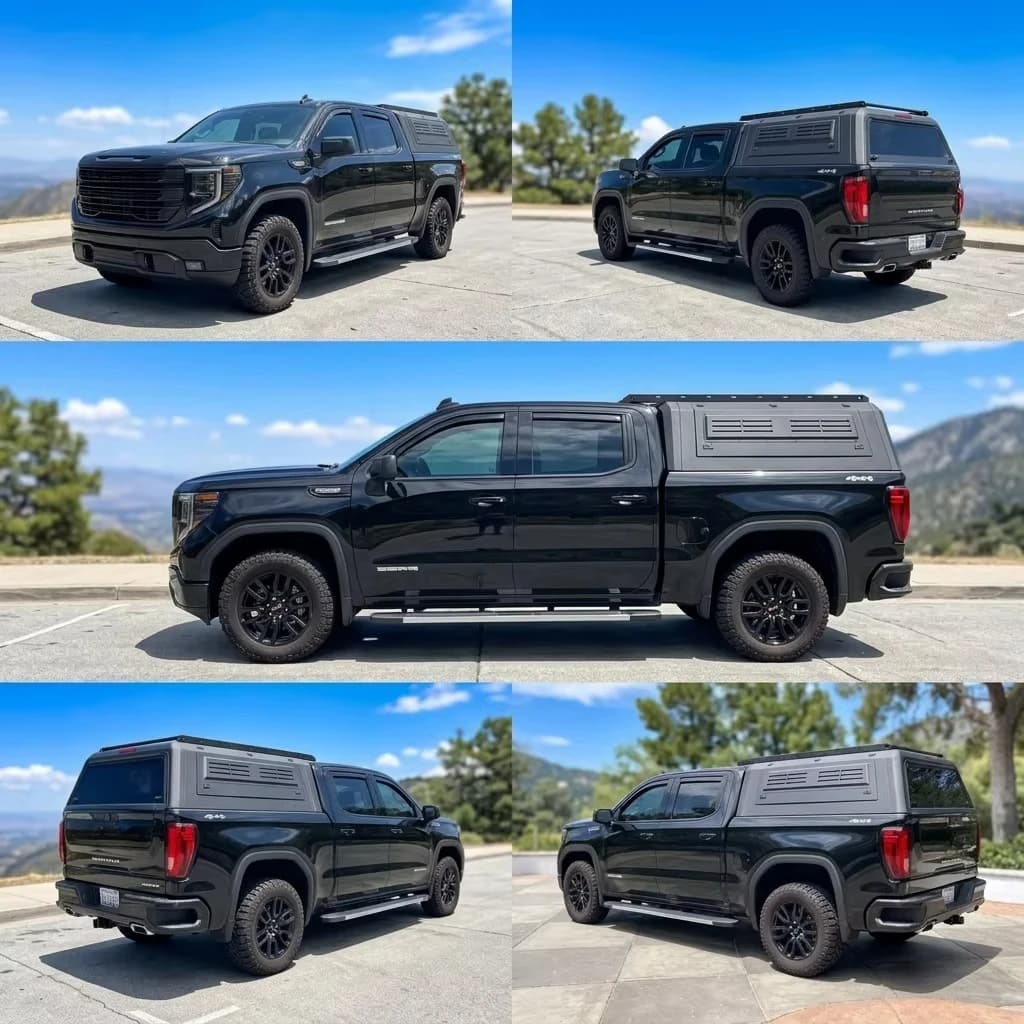 2025 for RAM 1500 for Ford F150 for Toyota Tacoma Pickup Truck Bed Canopy for 5.5ft Aluminum Truck Canopy Compatible 2023