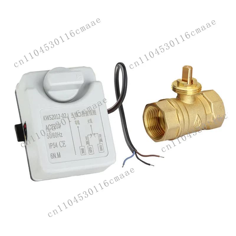 Special Supply for All-copper Manual Automatic Electric Ball  AC220V Three-wire Two-control  One-control Electric Two-way Valve