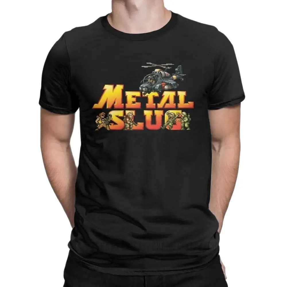 Retro Metal Slug Marco Tarma Gift T-Shirt Classic Geo Gun Game 100% Cotton Tee Arcade game Graphic Clothes All size tops S-6XL