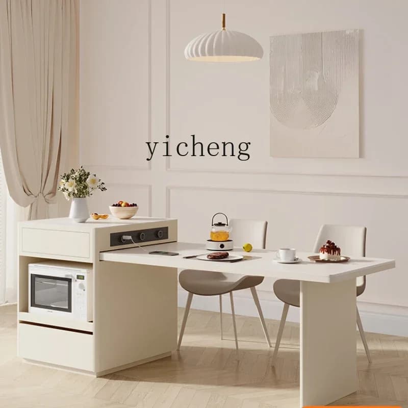 ZZXL retractable island dining table integrated household pumping design multi-functional island
