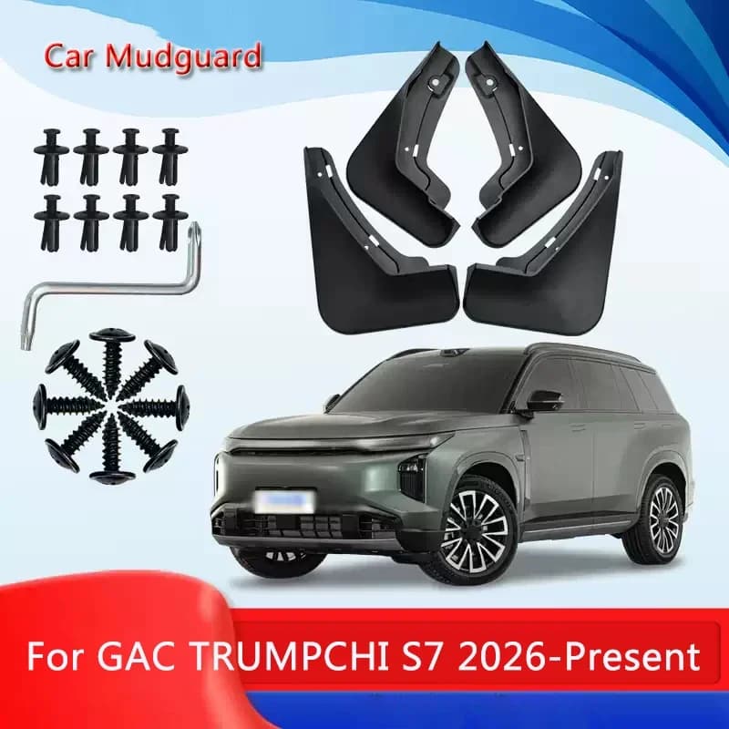 4pcs ABS Car Wheel Fender Splash Flaps For GAC Trumpchi S7 2025-2026 Auto Durable Flexible Waterproof Dustproof Accessories