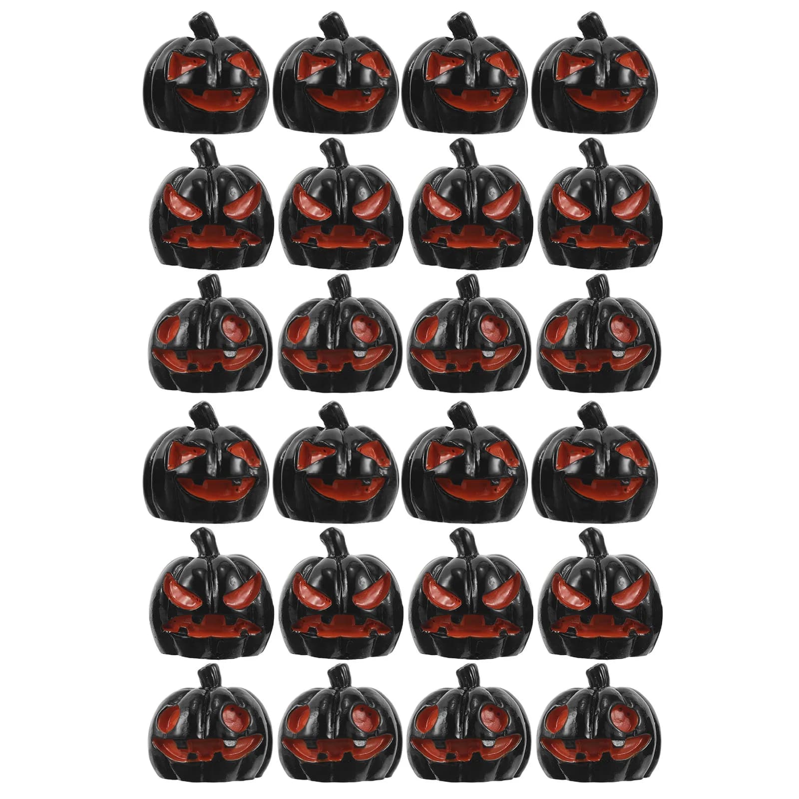 24Pcs Mini Resin Pumpkins Halloween Figurines Micro Landscape Ornaments DIY Fall Decor Party Favors Fillers Festival Supplies