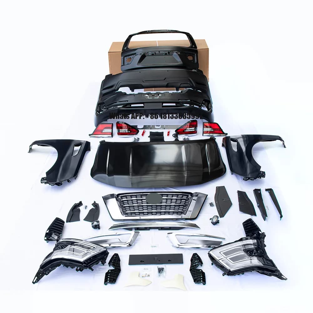 TDCMY Full Body Kit IncludingHeadlights/bumper/grille/Hood/Fender/Tailgate Steel for Nissan Patrol Y62 2016-2019 Upgrade to 2020