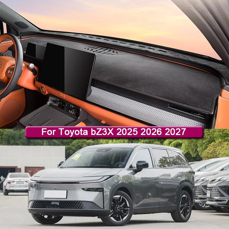 Car Styling For Toyota bZ3X 2025 2026 2027 Car Dashboard Protective Mat Shade Cushion Pad Rose Carpet Mat Cover Auto Accessories