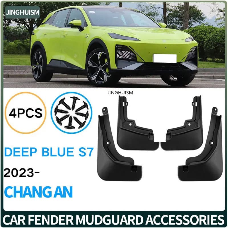 Mudguards Car Accessories Mud Flaps For Changan Deep Blue S7 2023 Models Exterior Upgrade Black For Fender For Protection