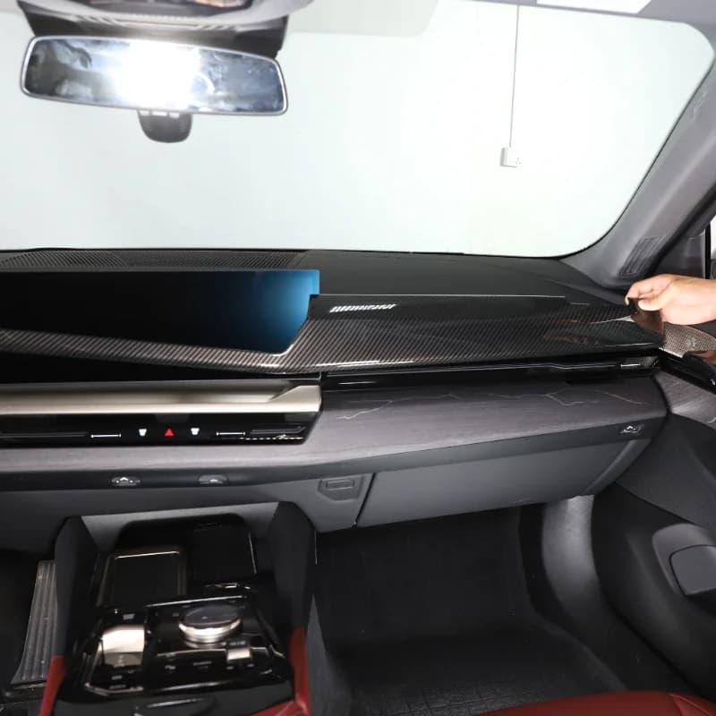 For BMW 5 Series G60 2024 ABS Carbon Fiber Car Center Console Dashboard Panel Decoration Cover Car Interior Accessories LHD