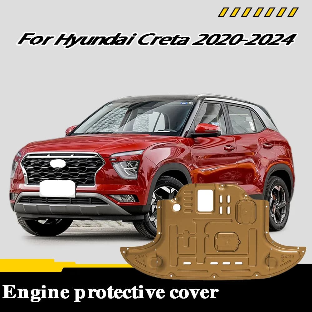 Vehicle - Specific Splash - Proof Durable Sturdy Engine Undercover And Lower Mudguard For Hyundai Creta 2020-2024 1.5L