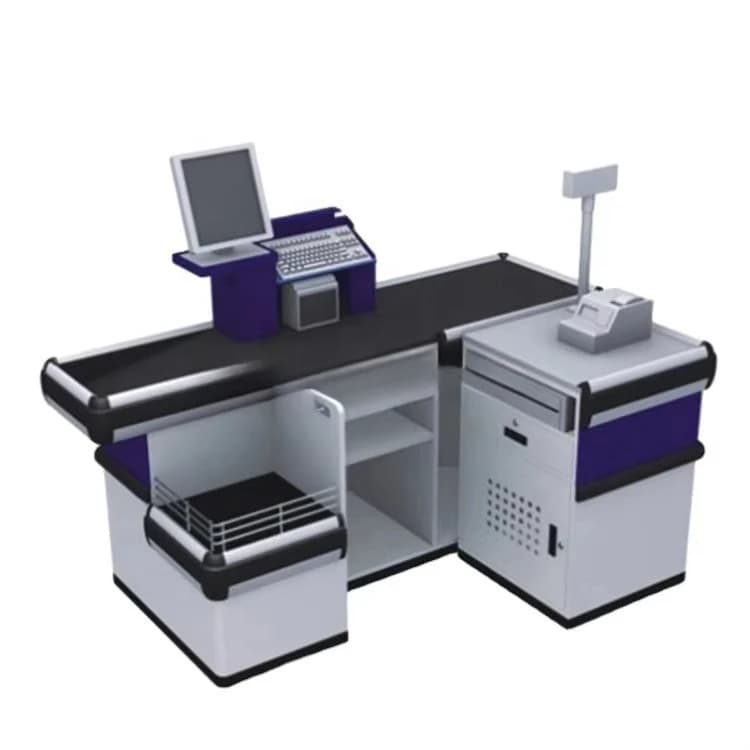 Supermarket checkout page mall counter