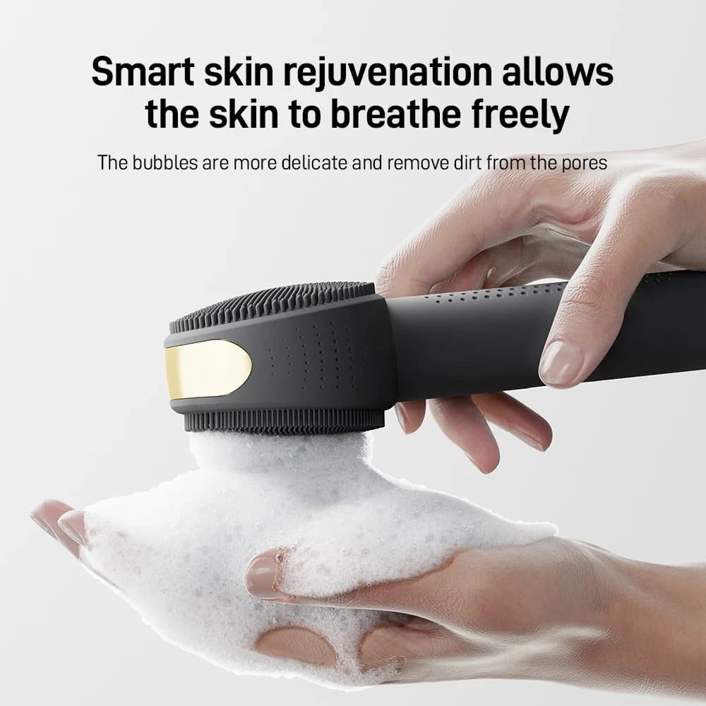 2026 Newly Designed Unisex Travel Compact and Portable Waterproof Silicone Face Cleaning Brush with Hot Compress