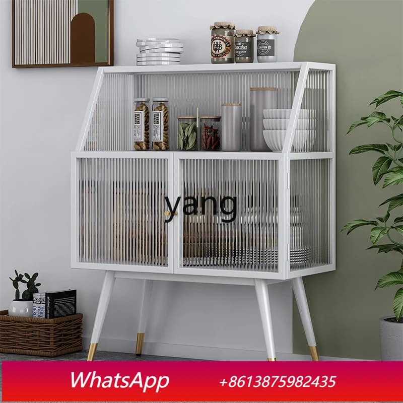 LHM Simple Kitchen Island Wine Cabinet Integrated Wall Shelf Cupboard Narrow Japanese Style Tea Cabinet