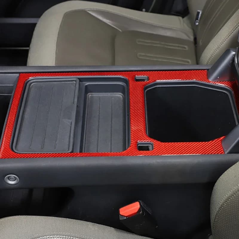 Soft Carbon Fiber Car Central Storage Panel Frame Cover Trim Stickers Car Accessories For Land Rover Defender 90 110 130 2020-24