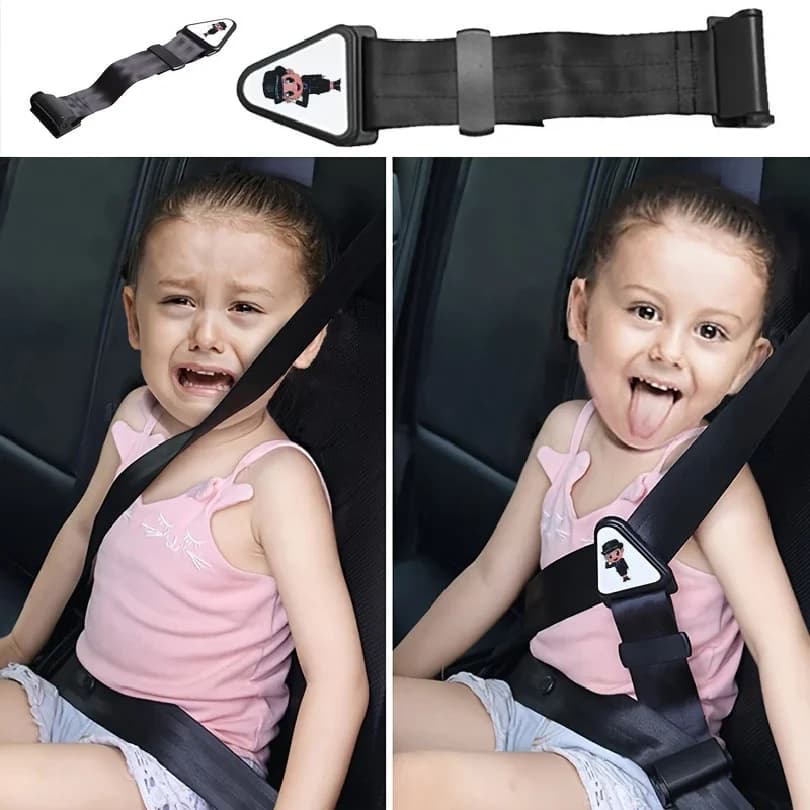 2Pcs Adjustable Kids Car Seat‑Belt Fastener Limiter, Anti‑Neck‑Strangling Safety Strap Stopper, Prevent Strap Displacement, Safe